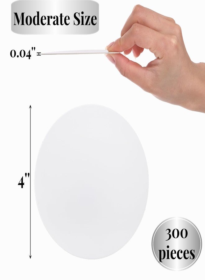 ZAVOOS 300 Pieces Paper Coasters, 4 Inch Disposable Round Blank Cardboard Coasters for Drinks, Protection Against Slips Scratches, DIY Crafts Art Paper Cup Mat Bulk for Wedding Bar Party - Image 2